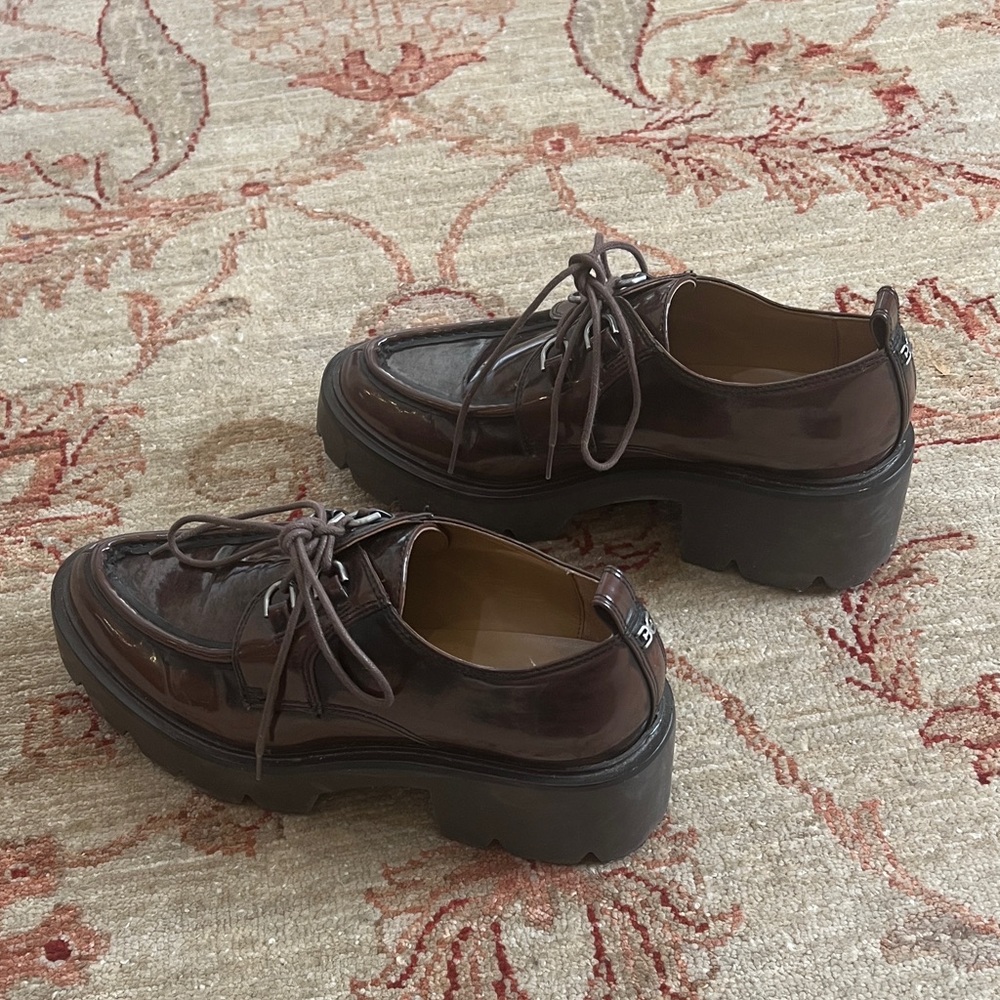 Sam Edelman Dark Brown Patent Leather Oxfords - Picture 4 of 7